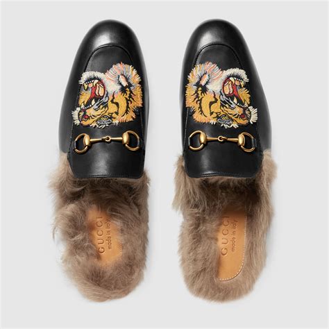 gucci tiger princetown slippers